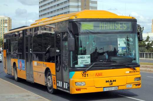 Автобус номер 150 аэропорт-валенсия центр